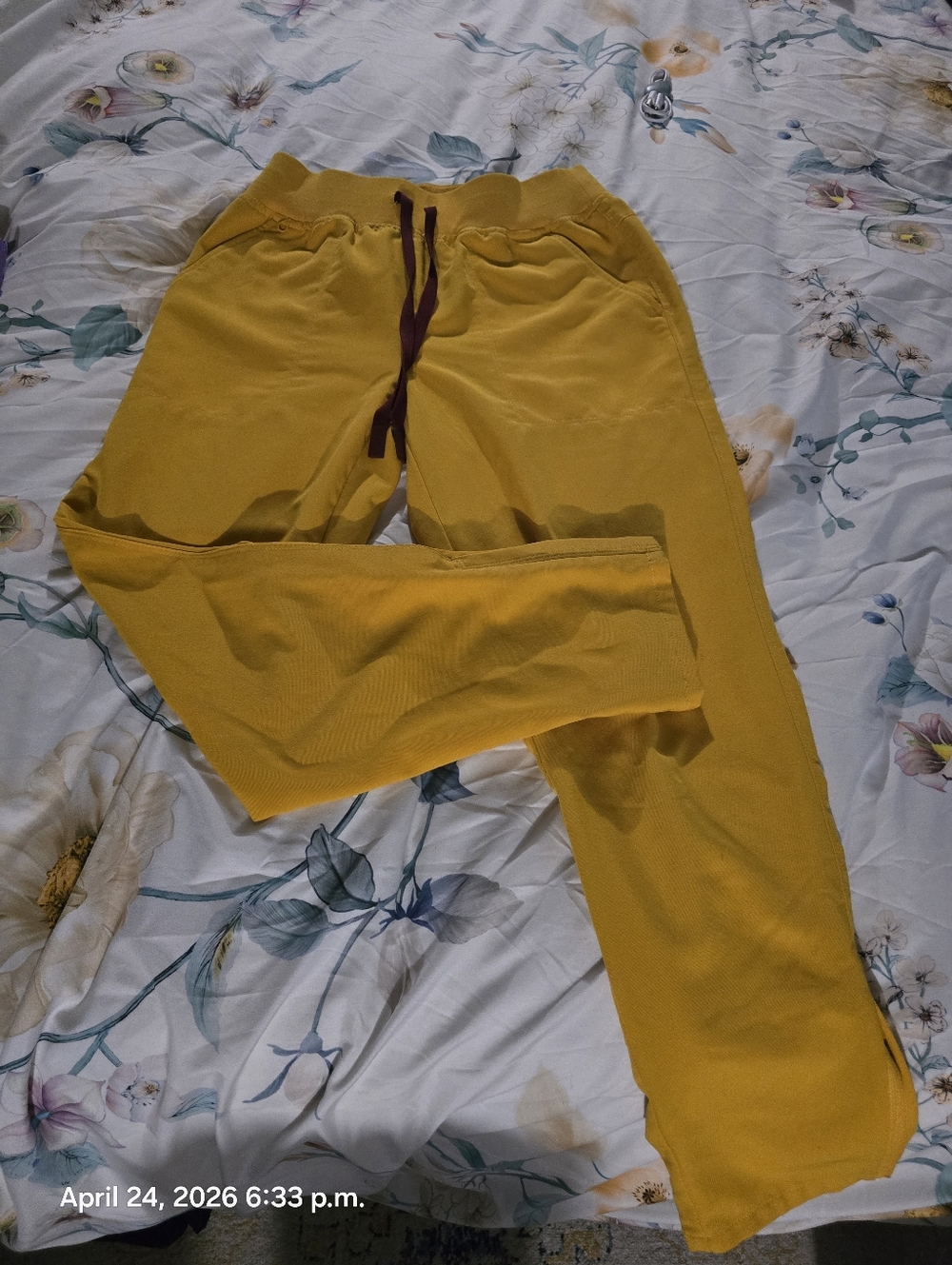 Mustard Yellow Drawstring Lounge Pants